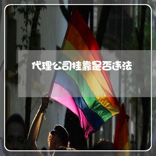 代理公司挂靠是否违法 代理公司挂靠是否违法