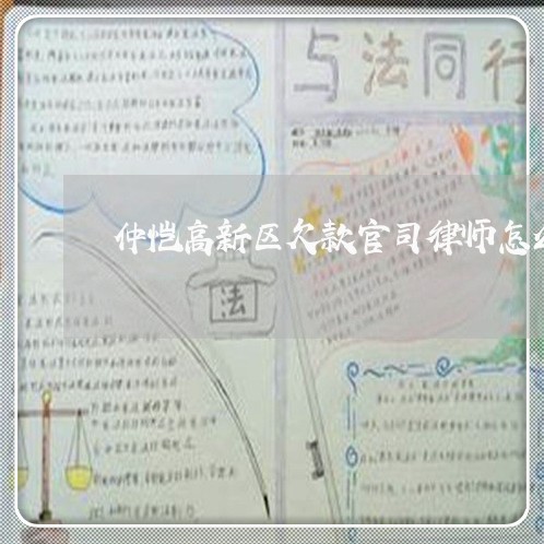 仲恺高新区欠款官司律师怎么收费