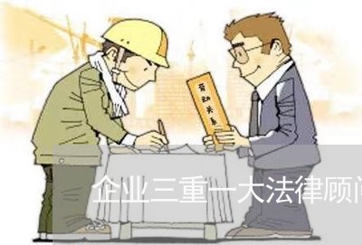 企业三重一大法律顾问参与 企业三重一大法律顾问参与