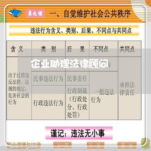 企业助理法律顾问