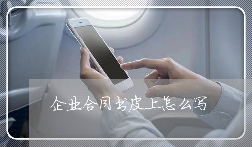 企业合同书皮上怎么写/2023022744937