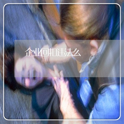 企业回扣违法么