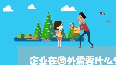 企业在国外需要什么专业律师
