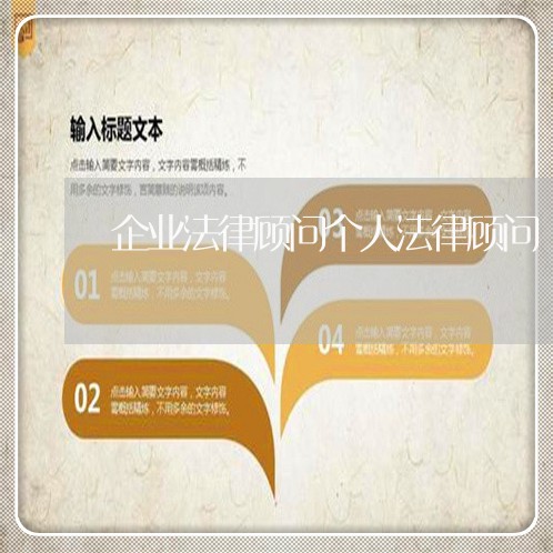 企业法律顾问个人法律顾问 企业法律顾问个人法律顾问