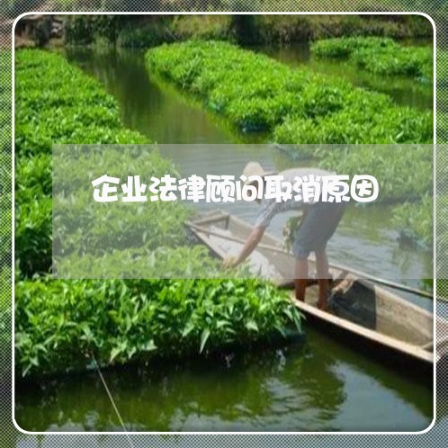 企业法律顾问取消原因 企业法律顾问取消原因