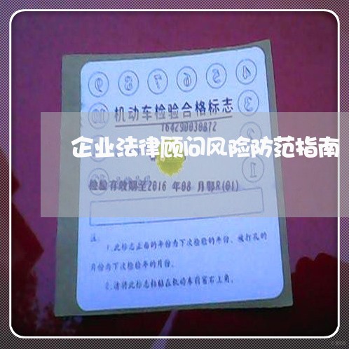 企业法律顾问风险防范指南/2023061827180