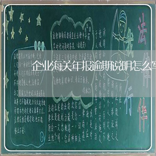 企业海关年报逾期说明怎么写