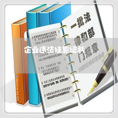 企业违法挂靠证书 企业违法挂靠证书
