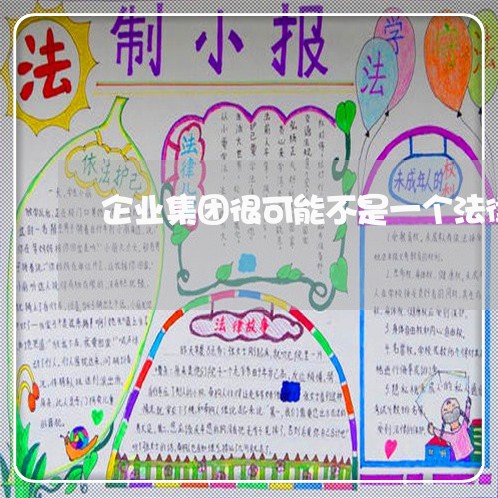 企业集团很可能不是一个法律主体 企业集团很可能不是一个法律主体