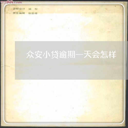 众安小贷逾期一天会怎样/2023033038260