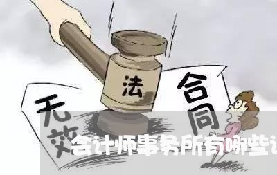 会计师事务所有哪些诉讼风险