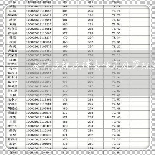 会计法规法律责任及处罚规定