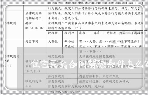 住宅买卖合同解除条件怎么写/2023041316969