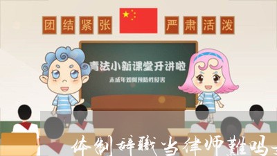 体制辞职当律师难吗女生/2023060172403