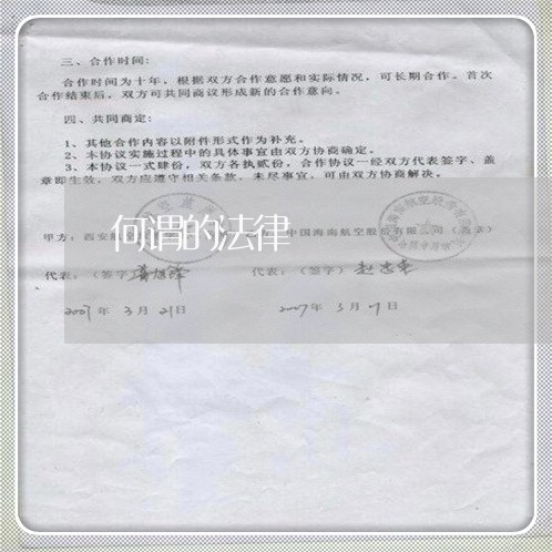 何谓的法律