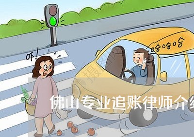 佛山专业追账律师介绍