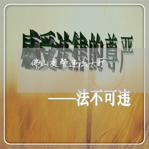 佛山交警违法大厅