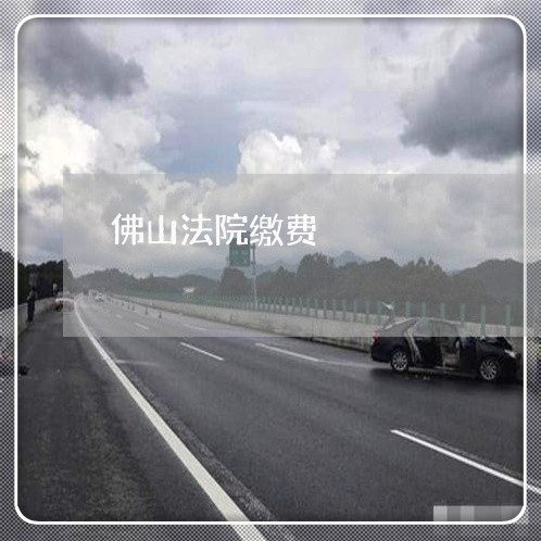 佛山法院缴费 佛山法院缴费
