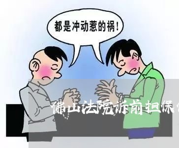 佛山法院诉前担保保函 佛山法院诉前担保保函