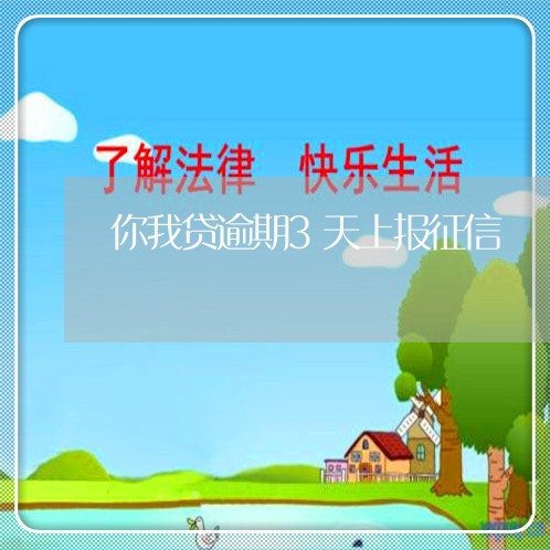 你我贷逾期3天上报征信/2023061813025