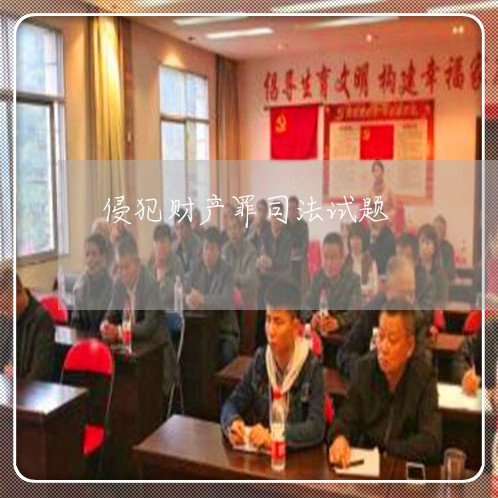 侵犯财产罪司法试题