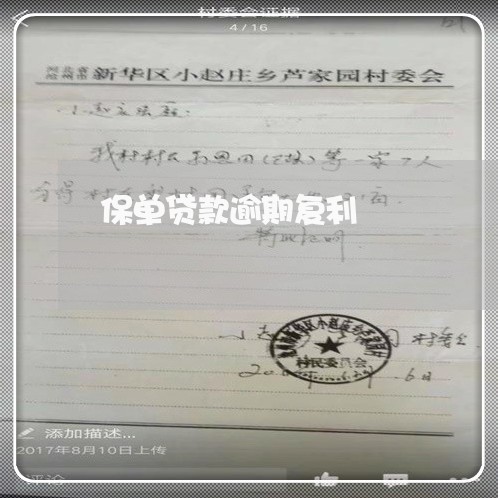 保单贷款逾期复利