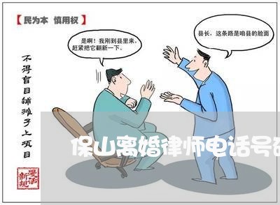 保山离婚律师电话号码怎么联系