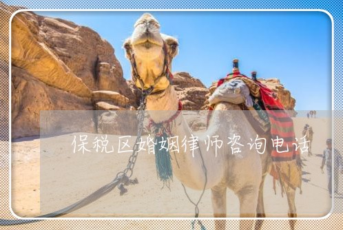 保税区婚姻律师咨询电话