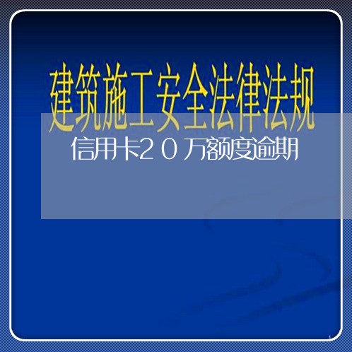 信用卡20万额度逾期