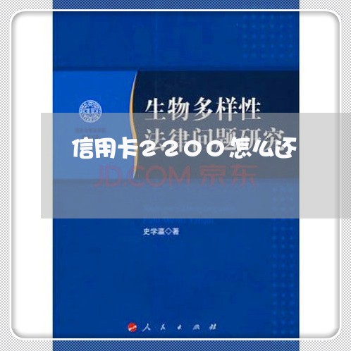 信用卡2200怎么还/2023071440203