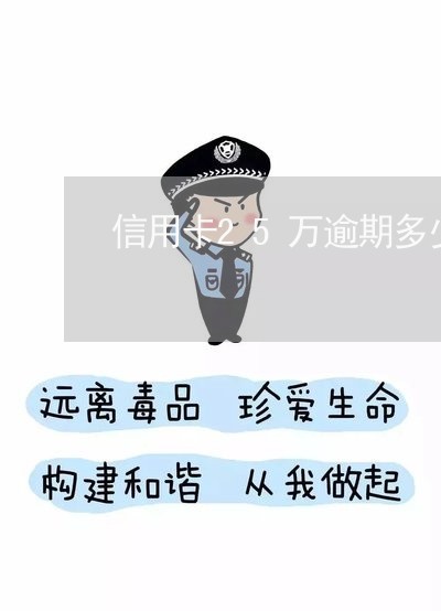 信用卡25万逾期多少利息 信用卡25万逾期多少利息