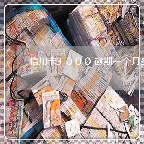 信用卡3000逾期一个月多少钱/2023061872148