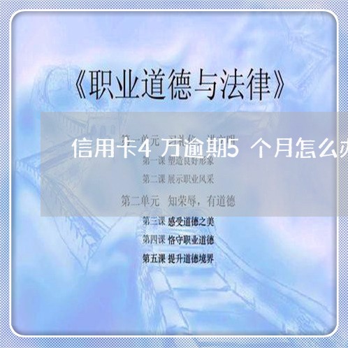 信用卡4万逾期5个月怎么办理/2023012659394