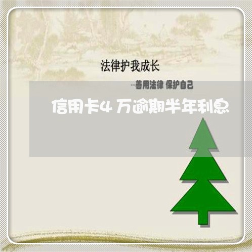 信用卡4万逾期半年利息
