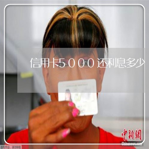 信用卡5000还利息多少/2023090582925