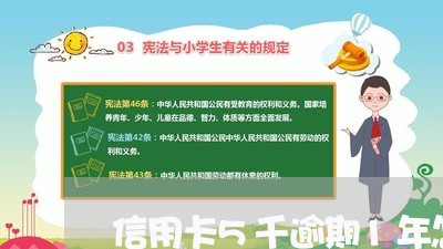 信用卡5千逾期1年怎么算