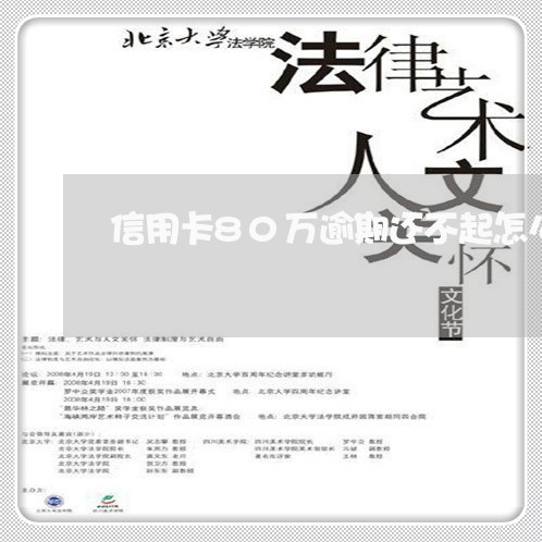信用卡80万逾期还不起怎么办 信用卡80万逾期还不起怎么办