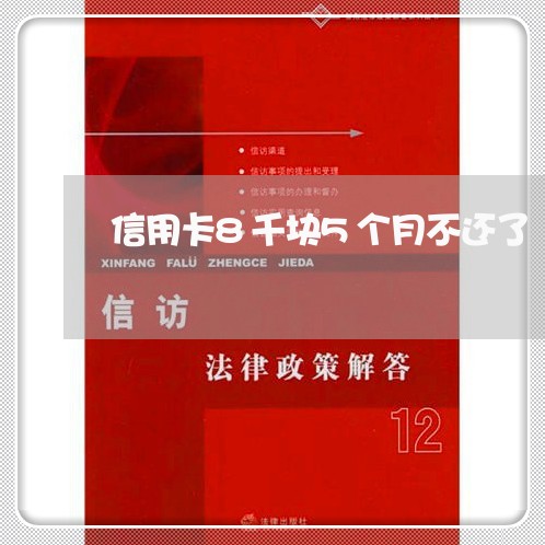 信用卡8千块5个月不还了
