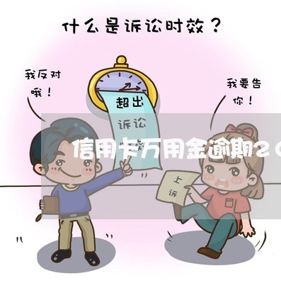 信用卡万用金逾期20万/2023022839382