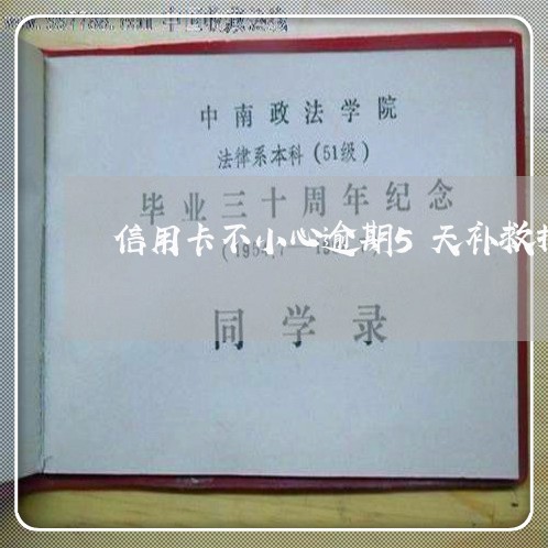 信用卡不小心逾期5天补救措施 信用卡不小心逾期5天补救措施