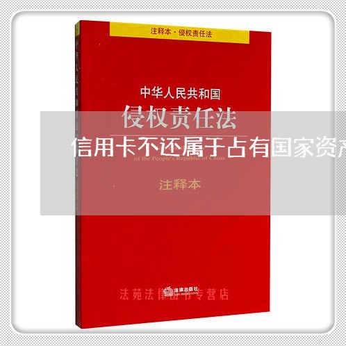 信用卡不还属于占有国家资产
