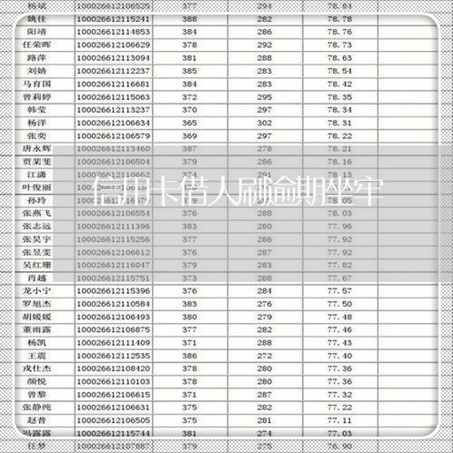 信用卡借人刷逾期坐牢/2023061617141