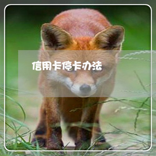 信用卡停卡办法