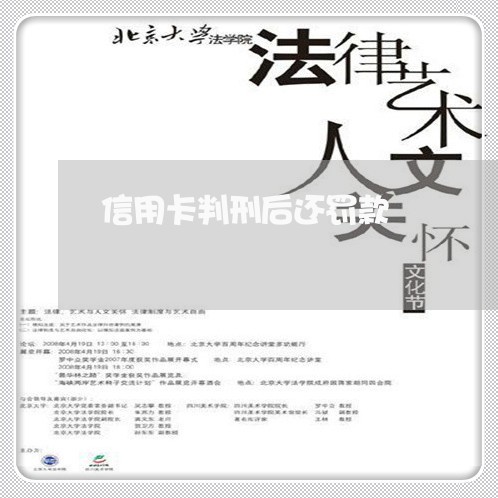 信用卡判刑后还罚款/2023090673871