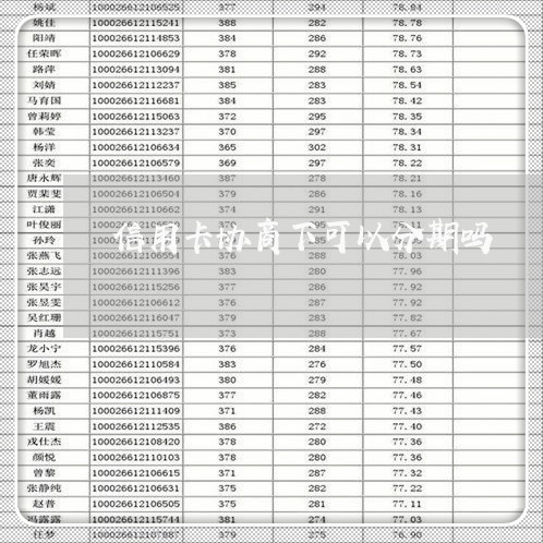 信用卡协商下可以分期吗/2023071726359