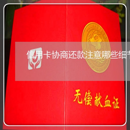 信用卡协商还款注意哪些细节 信用卡协商还款注意哪些细节