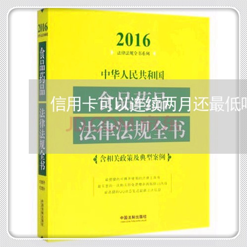 信用卡可以连续两月还最低吗/2023090872706