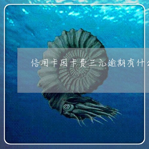 信用卡因卡费三元逾期有什么影响 信用卡因卡费三元逾期有什么影响