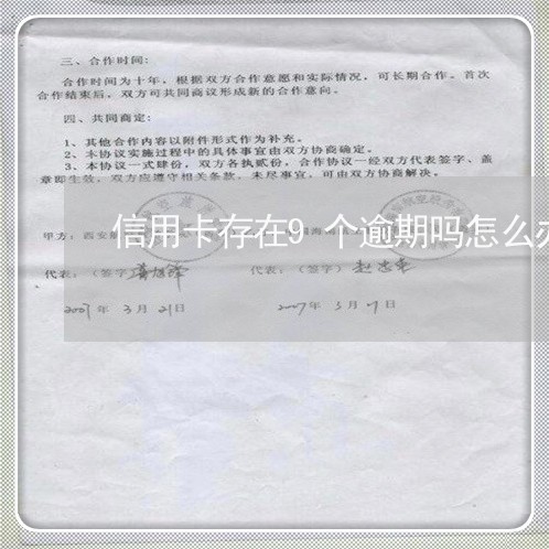 信用卡存在9个逾期吗怎么办/2023110129261