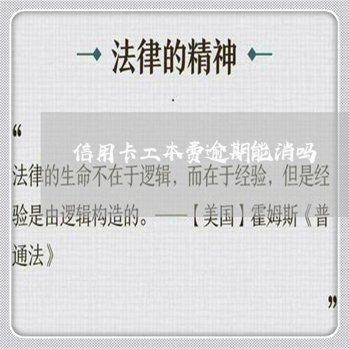 信用卡工本费逾期能消吗 信用卡工本费逾期能消吗